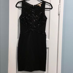 Aidan Mattox Black Sequin Dress